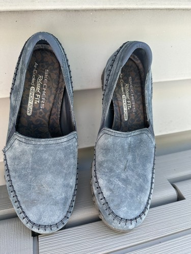 Skechers blue suede relaxed - suede,
